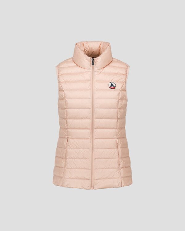 Seda Light Peach Sleeveless Lightweight Down Jacket