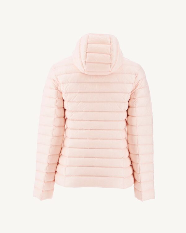 Cloe Pale Pink Lightweight Hooded Down Jacket - Image 3