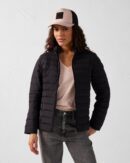 Maia Black Lightweight Stretch Down Jacket
