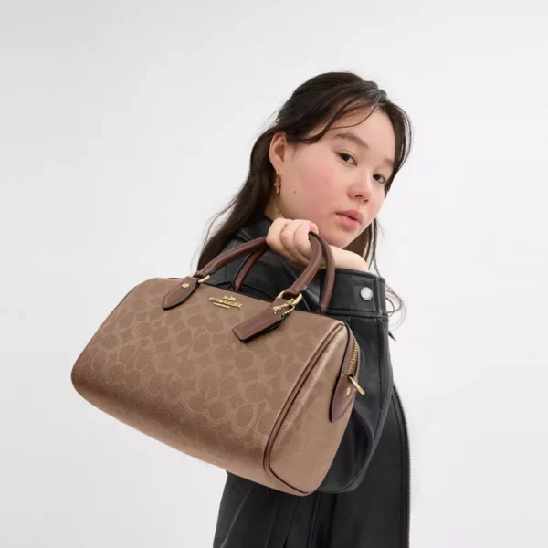 Rowan Signature Canvas Satchel Bag - Image 6