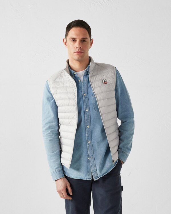 Tom Ice Grey Sleeveless Down Jacket - Image 2