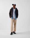 Frantz Black Lightweight Stretch Hooded Down Jacket
