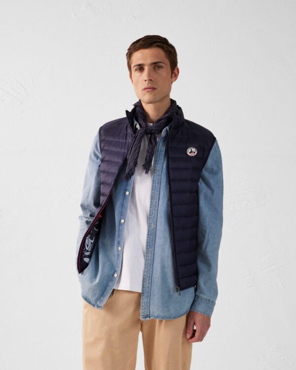 Tom Navy Sleeveless Down Jacket - Image 2