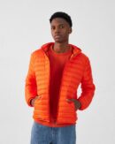 Nico Fire Red Lightweight Hooded Down Jacket