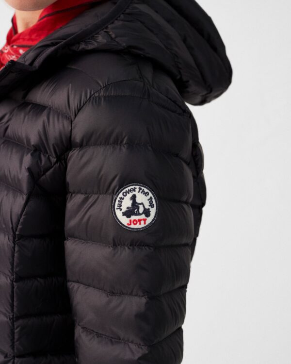 Cloe Black Lightweight Hooded Down Jacket - Image 5