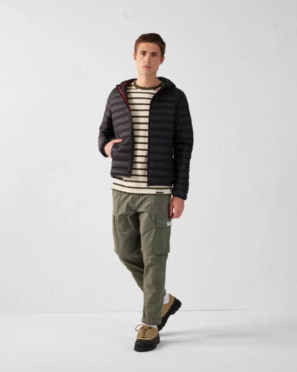 Nico Black Lightweight Hooded Down Jacket - Image 2