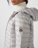 Cloe Ice Grey Lightweight Hooded Down Jacket