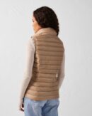 Beige Seda Sleeveless Lightweight Down Jacket