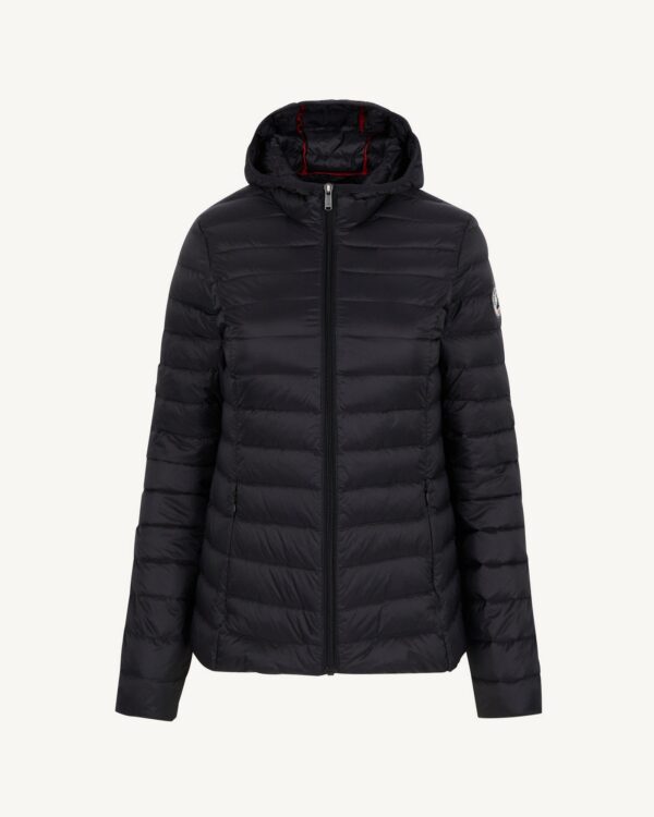 Cloe Black Lightweight Hooded Down Jacket