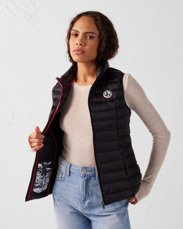 Black Seda Sleeveless Lightweight Down Jacket - Image 6
