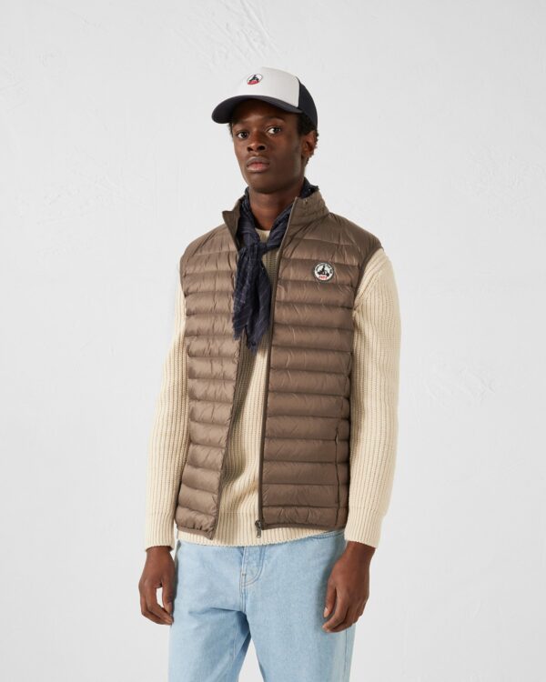 Tom Taupe Sleeveless Down Jacket - Image 2