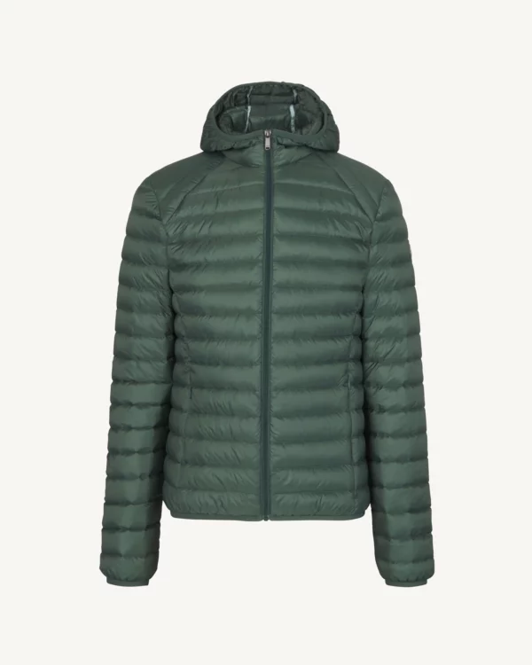 Nico Celadon Green Lightweight Hooded Down Jacket