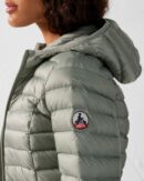 Cloe Mineral Green Lightweight Hooded Down Jacket