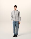 Grey Zip-Up Hoodie Ami de Coeur In Cotton
