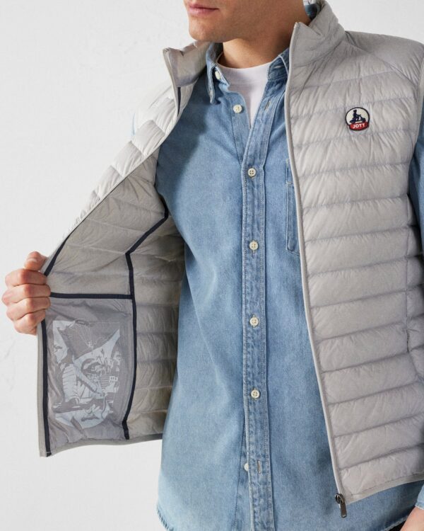 Tom Ice Grey Sleeveless Down Jacket - Image 5