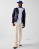 Navy Mat Lightweight Down Jacket