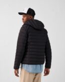 Frantz Black Lightweight Stretch Hooded Down Jacket