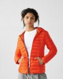 Cloe Fire Red Lightweight Hooded Down Jacket