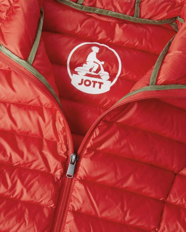 Cloe Bright Red Lightweight Hooded Down Jacket - Image 5