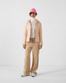 Cloe Light Peach Hooded Lightweight Down Jacket