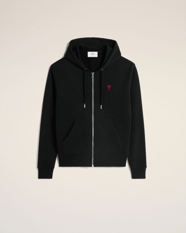 Black Zip-Up Cotton Friend of the Heart Hoodie