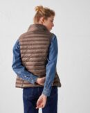 Lightweight sleeveless down jacket Taupe Seda