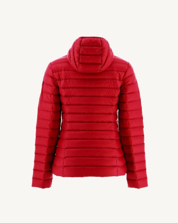 Cloe Red Lightweight Hooded Down Jacket - Image 3