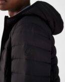 Frantz Black Lightweight Stretch Hooded Down Jacket