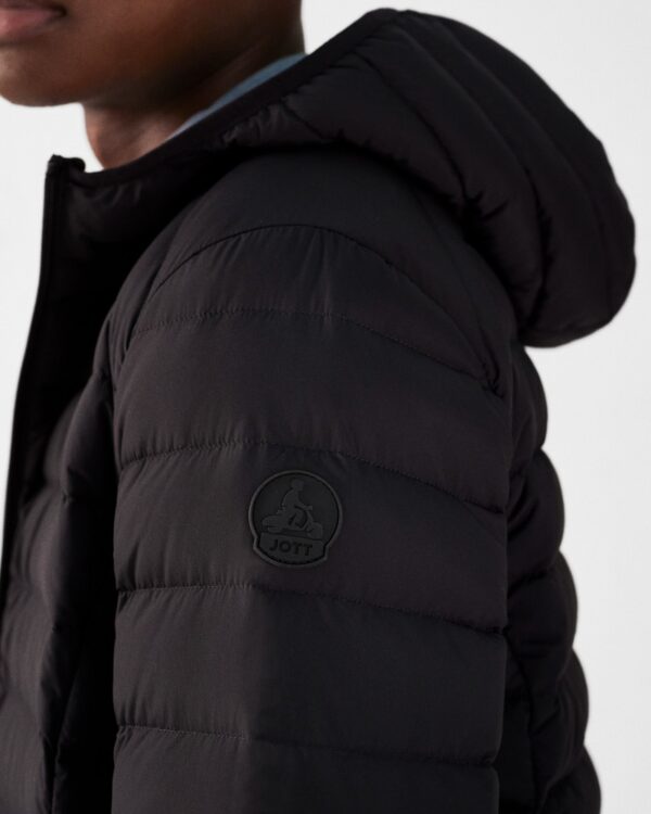 Frantz Black Lightweight Stretch Hooded Down Jacket - Image 5