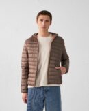 Nico Taupe Lightweight Hooded Down Jacket
