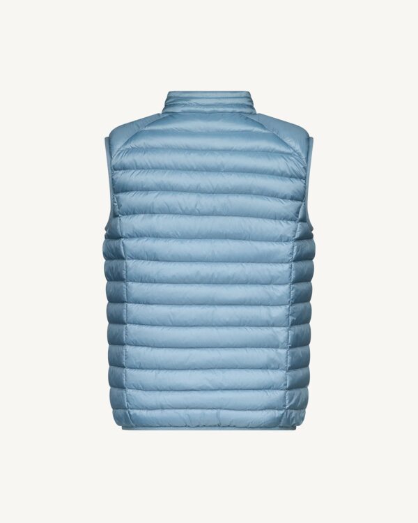 Tom Washed Blue Sleeveless Down Jacket - Image 2