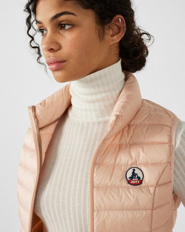 Seda Light Peach Sleeveless Lightweight Down Jacket - Image 5