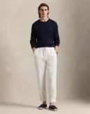 Cable-knit cotton sweater - Hunter navy