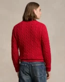 Park Avenue Red Cable Knit Cotton Sweater