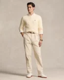 Cable Knit Cotton Sweater - Andover Cream