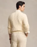 Cable Knit Cotton Sweater - Andover Cream