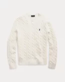 Cable Knit Cotton Sweater - Andover Cream
