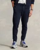 Double jersey jogging pants - Navy Aviator