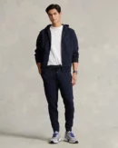 Double jersey jogging pants - Navy Aviator