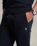 Double jersey jogging pants - Navy Aviator