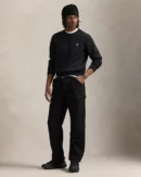 Double Knit Sweatshirt - Black/Cream