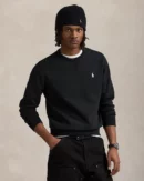 Double Knit Sweatshirt - Black/Cream