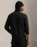 Double Knit Sweatshirt - Black/Cream