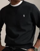 Double Knit Sweatshirt - Black/Cream