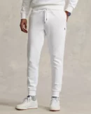Double jersey jogging pants - White