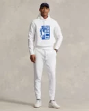 Double jersey jogging pants - White