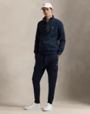 Double Knit Quarter Zip Sweater - Navy Aviator