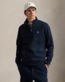 Double Knit Quarter Zip Sweater - Navy Aviator