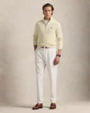 Cotton Half Zip Sweater - Andover Cream