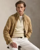 Cotton Half Zip Sweater - Camel Blend